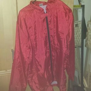Red windbreaker