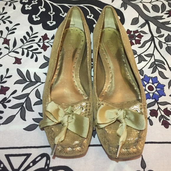 BCBG GOLD FLATS