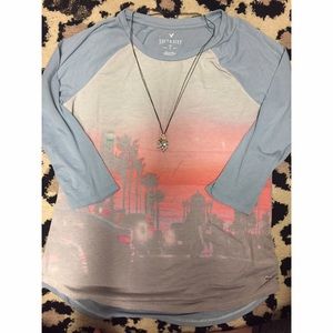 American Eagle Soft and Sexy Tropical Tee