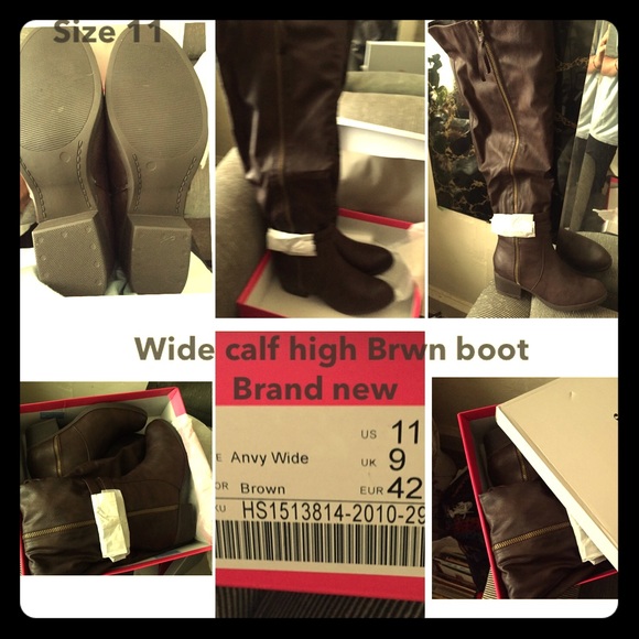 Over knee wide top boot