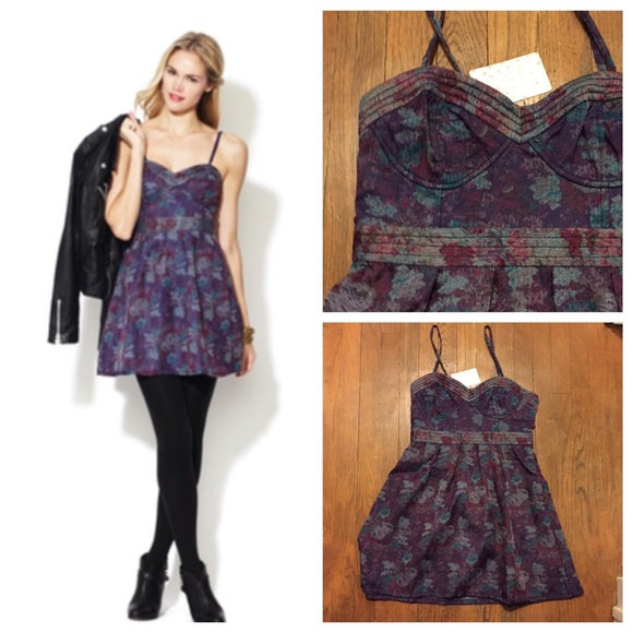 Free People Dresses & Skirts - Free People Tapestry Bustier Fit/Flare Dress!