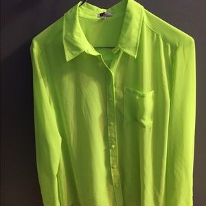 Like green button up