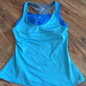 Blue nike workout tank top - medium