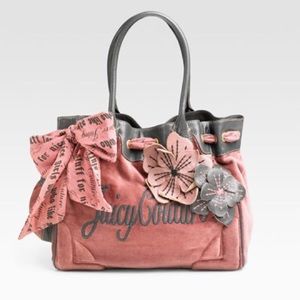 Juicy couture grey and pink bag