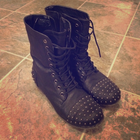 Madden Girl studded combat boots