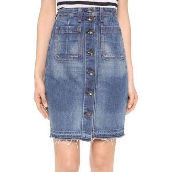 NWOT!! Rag&Bone denim button up skirt!! Sz 29