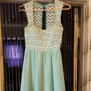 Blue hi lo dress