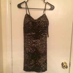 Forever 21 black and gold dress