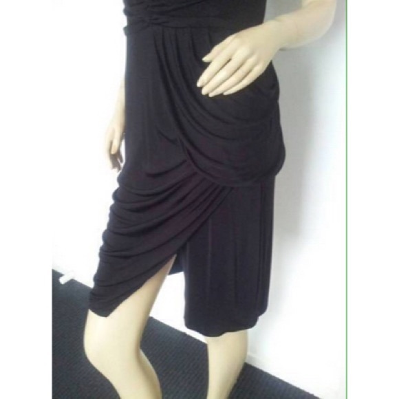 Black Halo Paulina Drape Dress - Picture 3 of 3