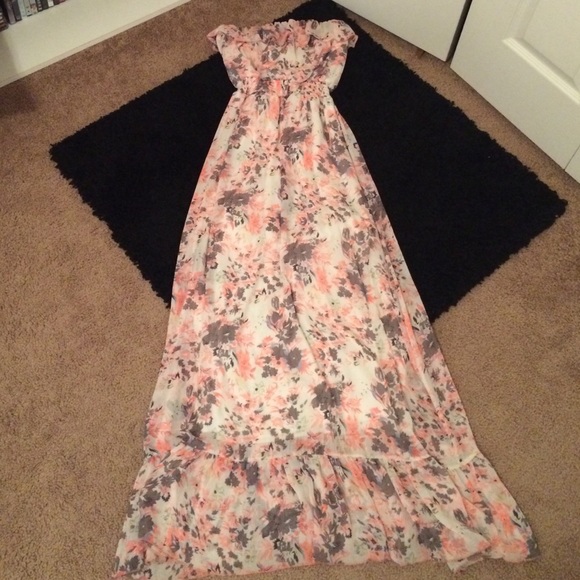 Flower print maxi dress