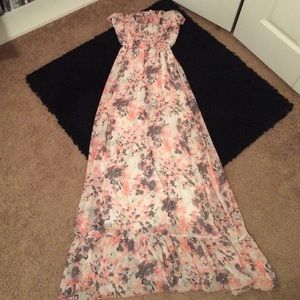 Flower print maxi dress