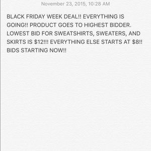 BLACK FRIDAY SALES