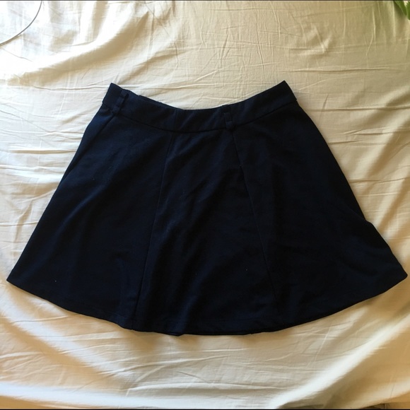 Forever 21 dark blue skater skirt