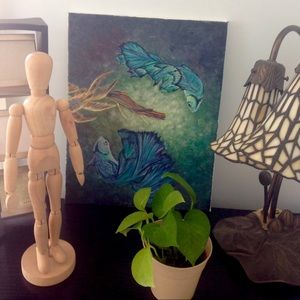 Oil painting . "Betta fish "