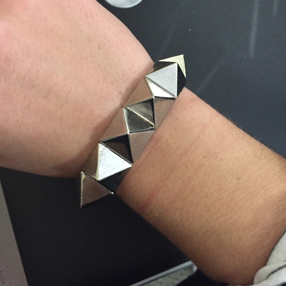 Silver studded bracelet