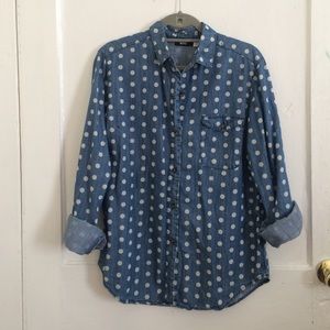 Denim button down urban outfitters top