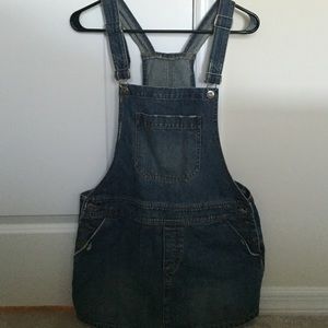 Hollister skirt blue jean overalls