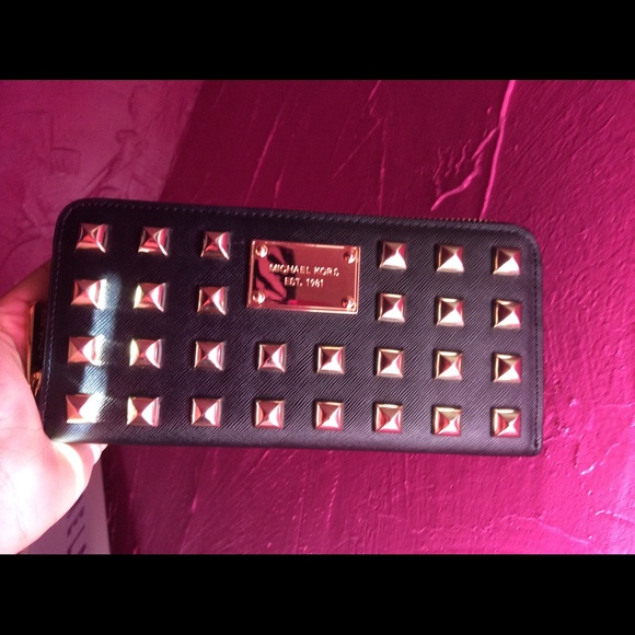 Michael kors studded wallet