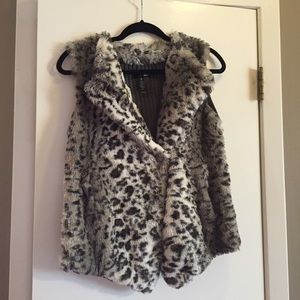 Aqua Faux Fur/ Sweater Vest