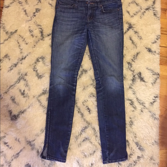 J Brand Skinny Ankle Zip Jeans