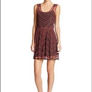 Free People Dresses - FREE PEOPLE: maroon/black beaded dress Sz s Free People Dresses - FREE PEOPLE: maroon/black beaded dress Sz s
