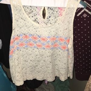 Crop top, see through shirt