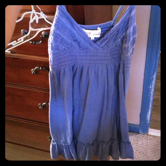 Small blue spaghetti strap dress