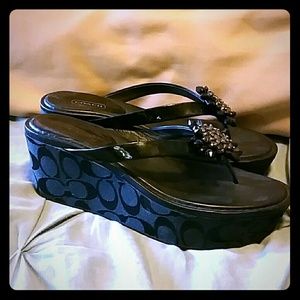 Coach beaded sandals *price lowered!