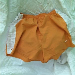 Nike Medium orange white running shorts dri-fit