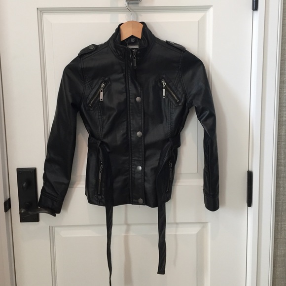 Black leather jacket