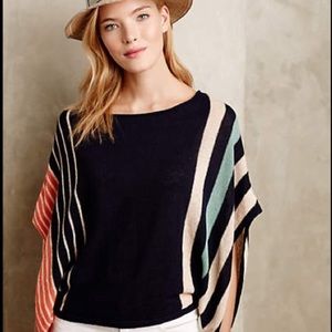 Bristol striped pullover poncho by moth
