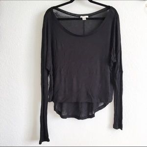 Black ribbed dolman shirt