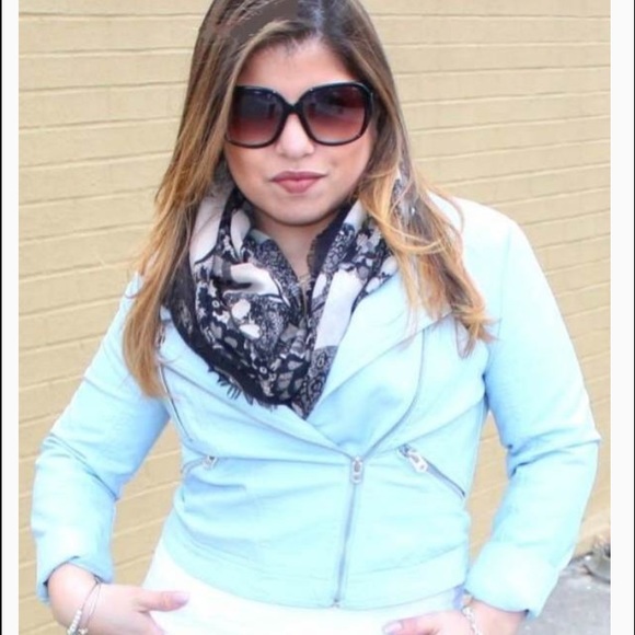 Baby Blue Faux leather