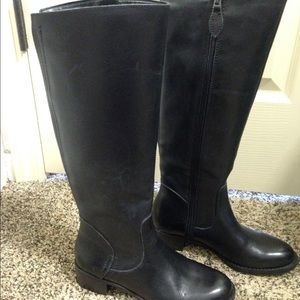Franco Sarto Black Leather Boots new size 6
