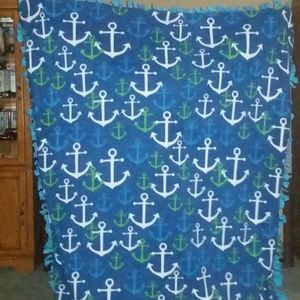 Anchor adult tie blanket