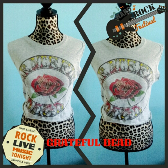Faded Grateful Dead Crop Top