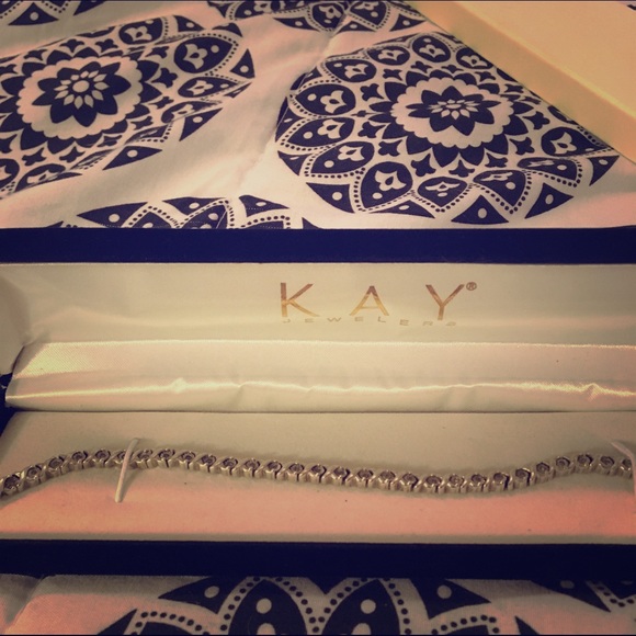 Kay Jewelers silver diamond bracelet