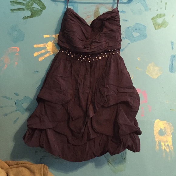 Navy blue dress with rhinestone. Never worn