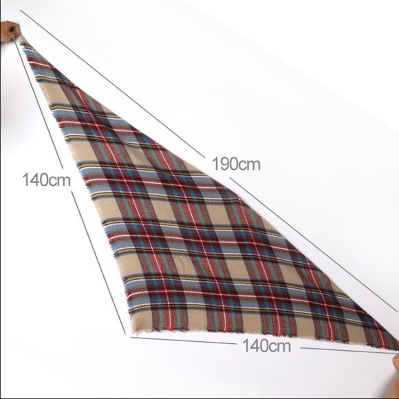 NWT! Triangle plaid scarf! - Picture 3 of 4
