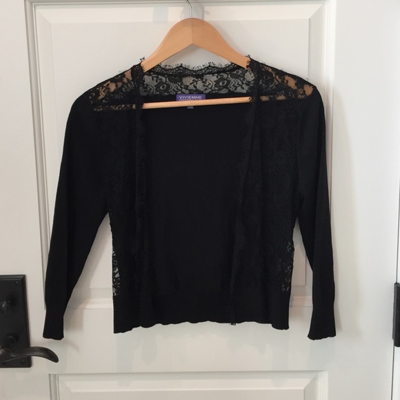 Black lace sweater