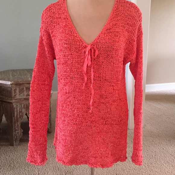 Sonoma Peach ribbon sweater XL