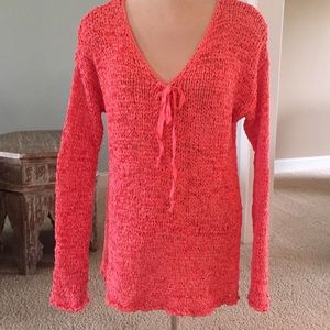 Sonoma Peach ribbon sweater XL