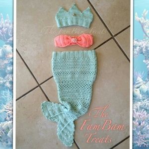 Handmade crochet mermaid