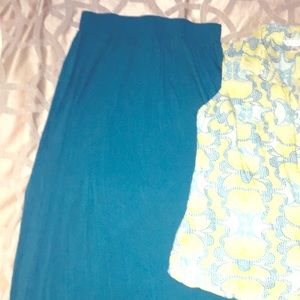 Loft Maxi skirt, large in teal color