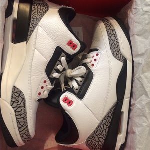 Jordan 3s worn 3x sz9 still new