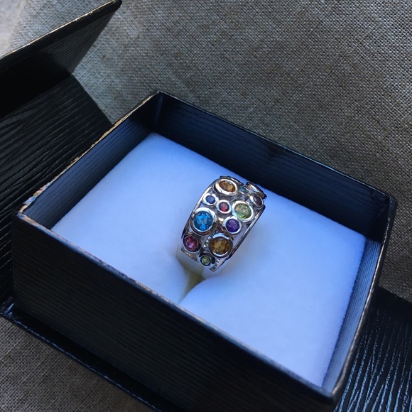 Semi - Precious Stone Bubble Ring