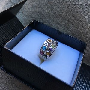 Semi - Precious Stone Bubble Ring