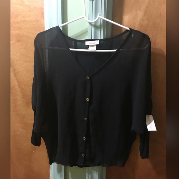 See through black shirt