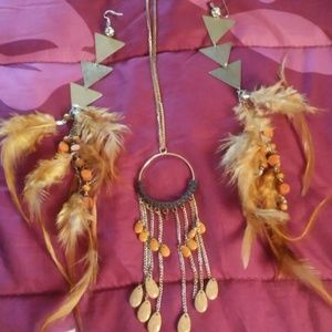 3 piece necklace and ear rings set