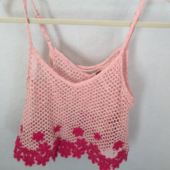 Free people crochet crop Cami